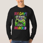 100 Days of School Level Unlocked Video Games Game Tシャツ (正面)