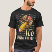 100 Days of School Math Teachers Girls Counting  Tシャツ (正面)