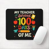 100 Days Of School My Teacher Survived 100 Days Of マウスパッド (マウス)