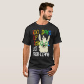100 Days Of School No Prob Llama 100th Day School Tシャツ (正面フル)
