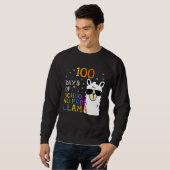 100 Days Of School No Prob llama Llama Teacher 100 スウェットシャツ (正面フル)