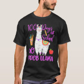 100 Days Of School No Prob Llama Llama Teacher 100 Tシャツ (正面)