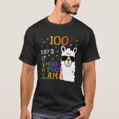 100 Days Of School No Prob llama Llama Teacher 100 Tシャツ (正面)