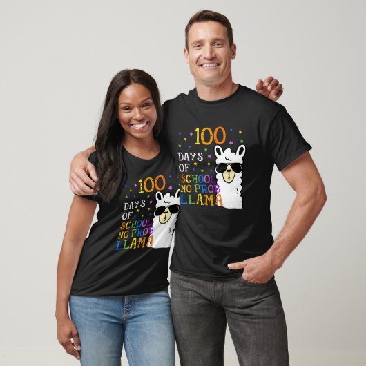 100 Days Of School No Prob llama Llama Teacher 100 Tシャツ (ユニセックス)