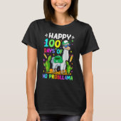 100 Days Of School No Prob Llama Llama Teacher 100 Tシャツ (正面)