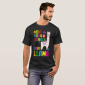 100 Days Of School No Prob-llama Llama Teacher 100 Tシャツ (正面フル)