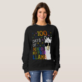 100 Days Of School No Prob llama Llama Teacher And スウェットシャツ (正面フル)