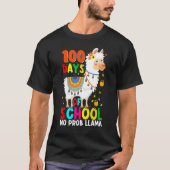 100 Days Of School No Prob Llama Llama Teacher And Tシャツ (正面)