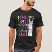 100 Days Of School No Prob Llama Llama Teacher Stu Tシャツ (正面)