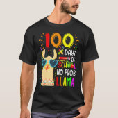 100 Days Of School No Prob Llama Lover Teacher Kid Tシャツ (正面)