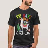 100 Days Of School No Prob Llama Student Teacher 1 Tシャツ (正面)