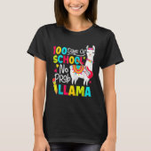 100 days of school no prob llama tシャツ (正面)