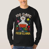 100 Days Of School No Prob llama Teacher Student 1 Tシャツ (正面)