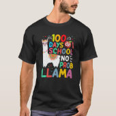 100 Days of School No Probllama Llama 100 Days of  Tシャツ (正面)