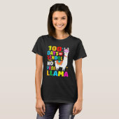 100 Days Of School  No Probllama Llama 100th Day 9 Tシャツ (正面フル)