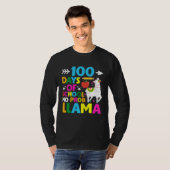 100 Days of School No Probllama Llama 100th Day Tシャツ (正面フル)