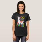 100 Days Of School No Probllama Llama 100th Day Te Tシャツ (正面フル)
