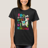 100 Days Of School No Probllama Llama 6th Grade Te Tシャツ (正面)
