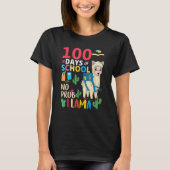 100 Days Of School No Probllama Llama 6th Grade Te Tシャツ (正面)