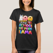 100 Days of School No Probllama Llama Gift Kids Gi Tシャツ (正面)