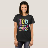 100 Days of School Preppy 100th Day of School Girl Tシャツ (正面フル)