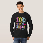 100 Days of School Preppy 100th Day of School Girl Tシャツ (正面フル)