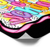 100 Days Of School Preppy 100th Day Of School Teac ポスター (角)