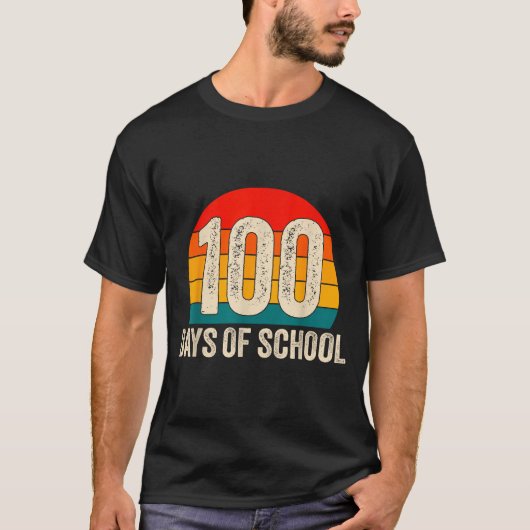 100 Days Of School Retro Teachers Boys 100th Day O Tシャツ (正面)