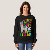 100 Days Of School Shirt No Probllama Llama 100th  スウェットシャツ (正面フル)
