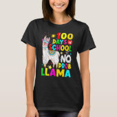100 Days Of School Shirt No Probllama Llama 100th Tシャツ (正面)