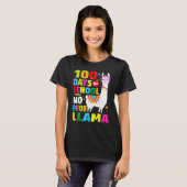 100 Days Of School Shirt No Probllama Llama 100th  Tシャツ (正面フル)