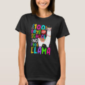 100 Days Of School Shirt No Probllama Llama 100th  Tシャツ (正面)