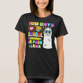 100 Days of School Shirt No Probllama Llama 100th  Tシャツ (正面)