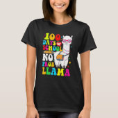 100 Days Of School Shirt No Probllama Llama 100th  Tシャツ (正面)