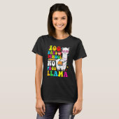 100 Days Of School Shirt No Probllama Llama 100th  Tシャツ (正面フル)