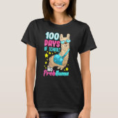 100 Days Of School Shirt No Probllama Llama 100th Tシャツ (正面)