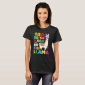 100 Days Of School Shirt No Probllama Llama Face M Tシャツ (正面フル)
