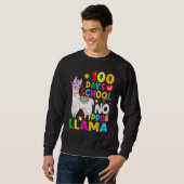 100 Days Of School Shirt No Probllama Llama Funny スウェットシャツ (正面フル)