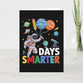 100 Days of School Smarter Astronaut Space カード (正面)