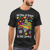 100 Days of School & Still Loving It Dinosaur Mons Tシャツ (正面)