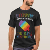 100 days of School Student Teacher Cute Poppin Ice Tシャツ (正面)