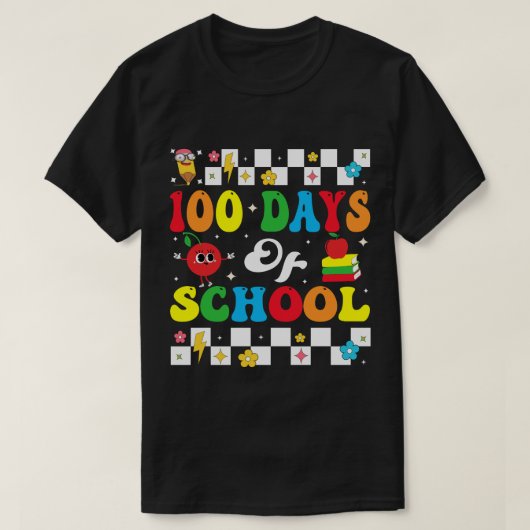 100 Days Of School T-Shirt Tシャツ (デザイン正面)