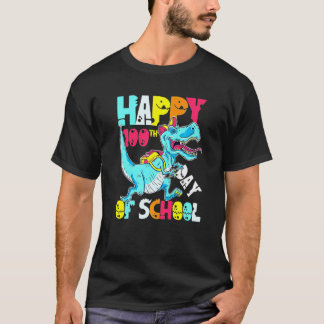 100 Days Of School Teacher And Student Trex Dinosa Tシャツ