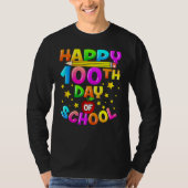 100 Days Of School Teacher Student Happy 100th Day Tシャツ (正面)