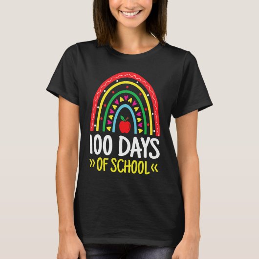 100 Days Of School Teacher Student Kids 100th Day  Tシャツ (正面)