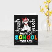 100 Days Of School Today Cute Dog Teacher Student  カード (黄色い花)