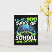 100 Days Of School Unlocked Gamer Boy Girl Video G カード (黄色い花)
