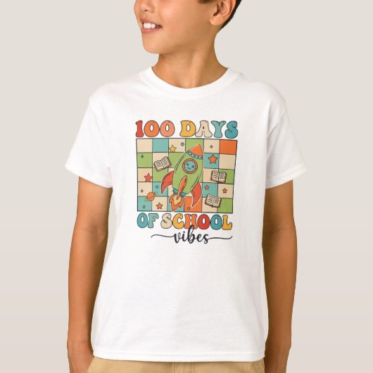 100 Days Of School Vibes Tシャツ (正面)