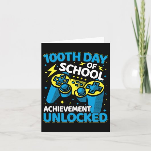 100 Days Of School Video Game Controller Boys Girl カード (正面)