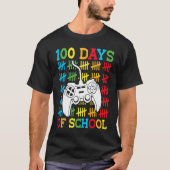 100 Days of School Video Games Controller Gaming K Tシャツ (正面)